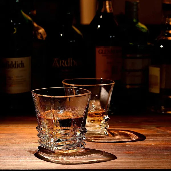 SQUARE Line WHISKEY GLASS SET - 300ml (PACK OF 6)